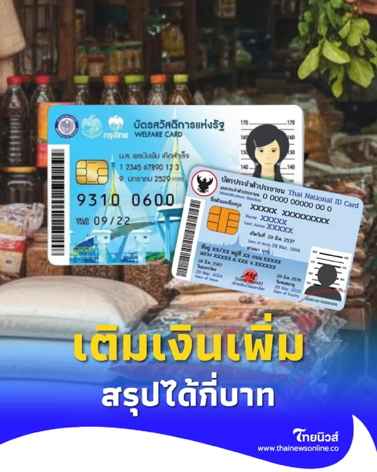 บัตรสวัสดิการแห่งรัฐ เติมเงินเพิ่มเดือน พ.ย.-ธ.ค. สรุปได้กี่บาท