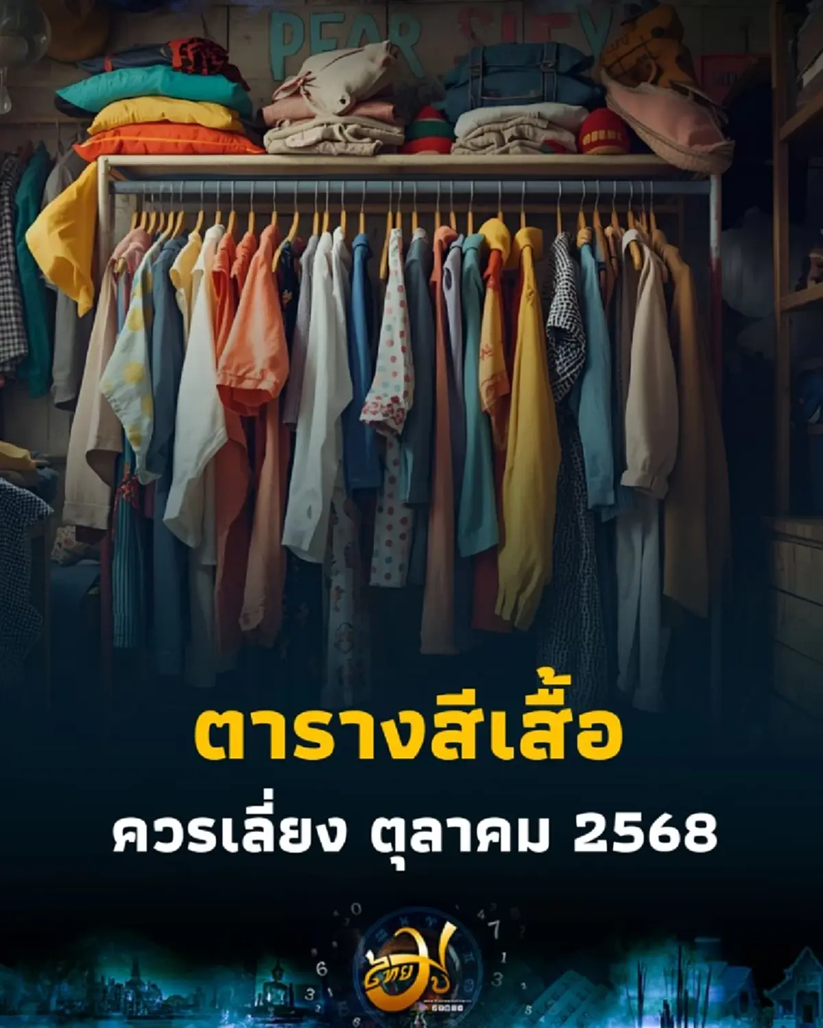 สีไหนต้องเลี่ยง ตารางสีเสื้อมงคล-สีกาลกิณี ประจำเดือนตุลาคม 2568