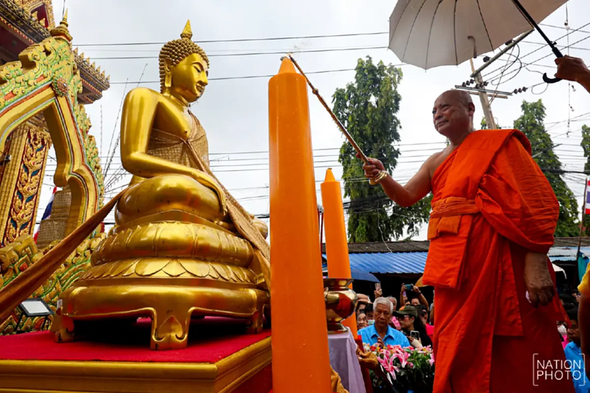 เลขทะเบียนรถแห่หลวงพ่อโต ก่อนอัญเชิญขึ้นเรือประเพณีรับบัว 2568