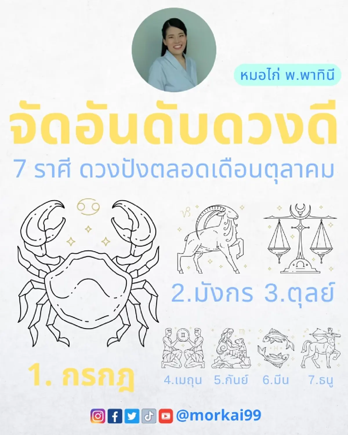 โหรดังเคาะแล้ว 7 ราศีเด่น! ดวงเฮง ดวงปังตลอดเดือนตุลาคม 2568