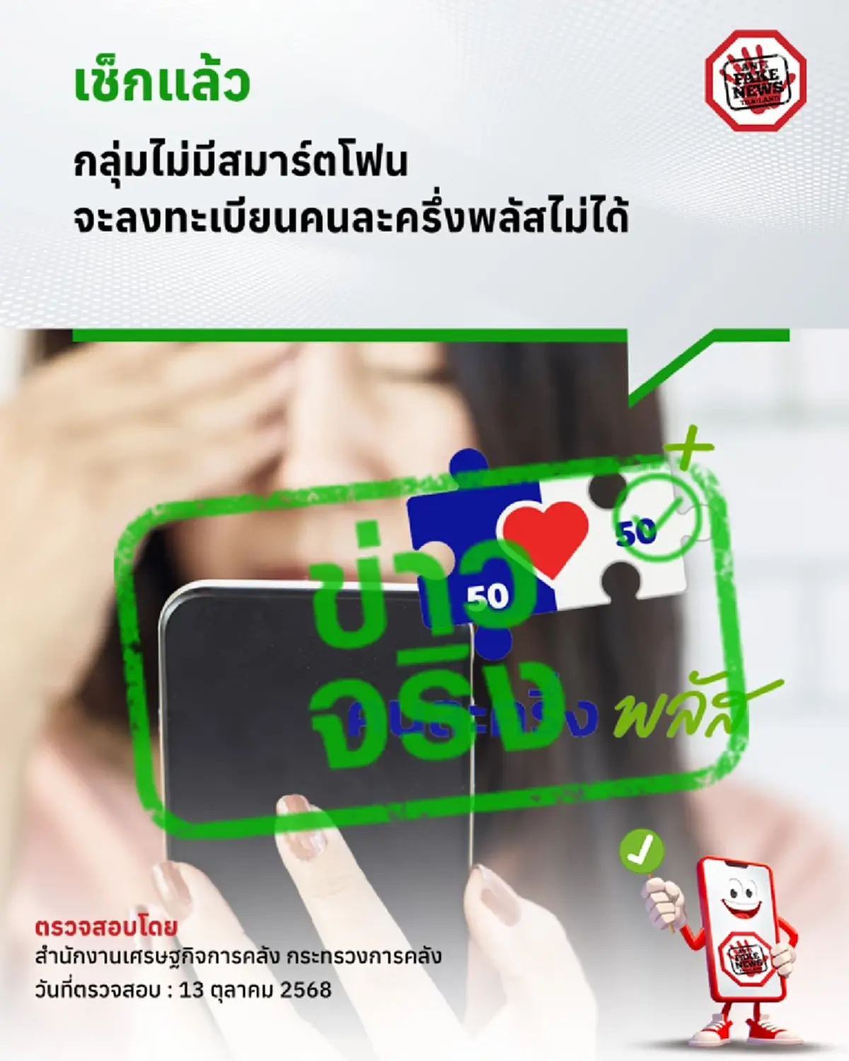 คนละครึ่งพลัส อัปเดตล่าสุด แจ้งกลุ่มที่ลงทะเบียนไม่ได้