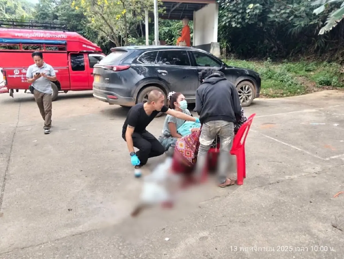 สาวฟ้อนรำอยู่บนเวที โดดช่วยหญิง 17 เจ็บท้องคลอดกะทันหัน