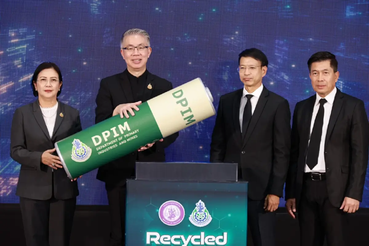 ปลัดกระทรวงอุตสาหกรรม เผยผลสำเร็จการพัฒนา "ต้นแบบแบตเตอรี่ EV จากการรีไซเคิล"