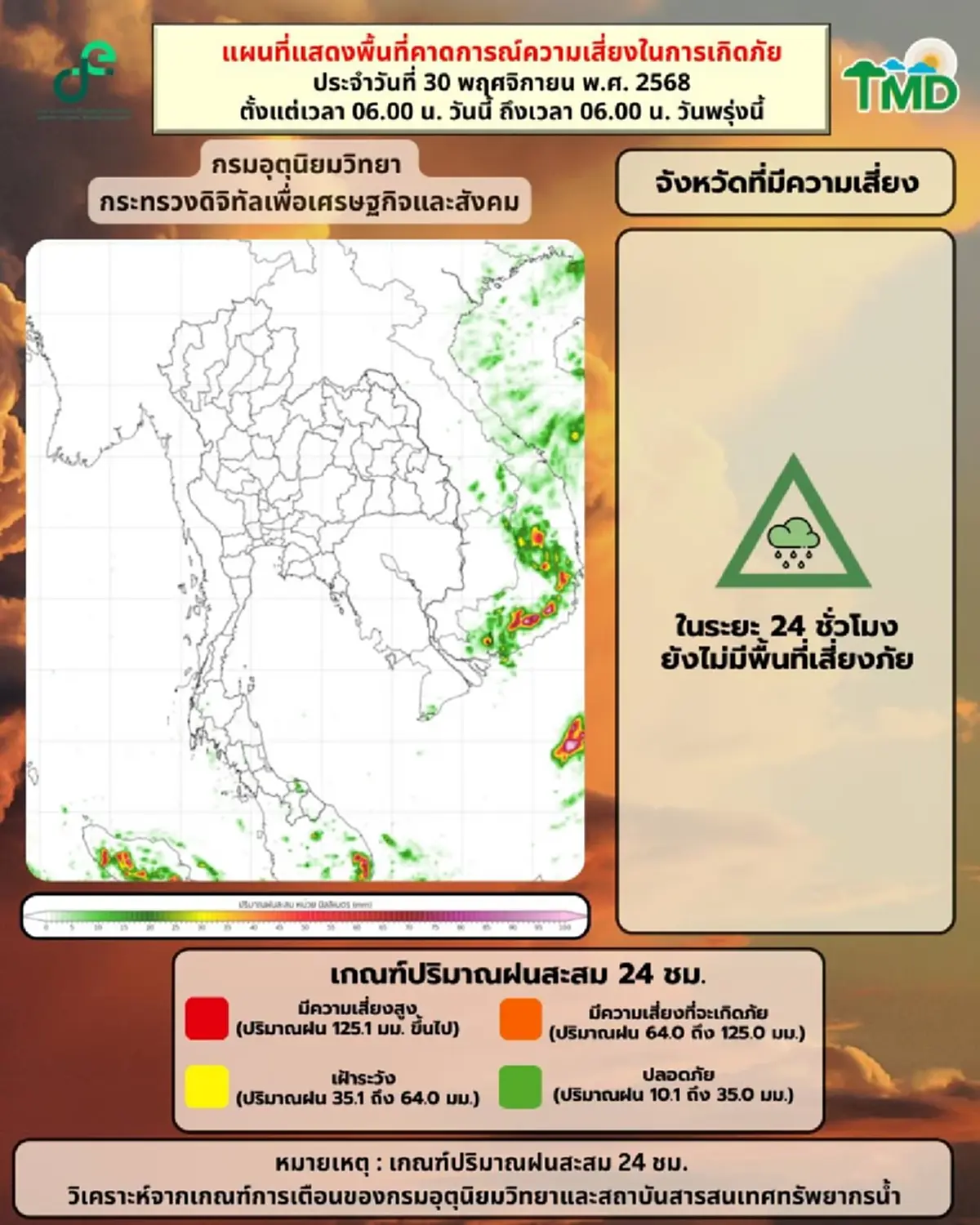กรมอุตุฯ ย้ำพายุ “โคโตะ (KOTO)” ไม่เข้าไทย ไทยตอนบนอุณหภูมิสูงขึ้น