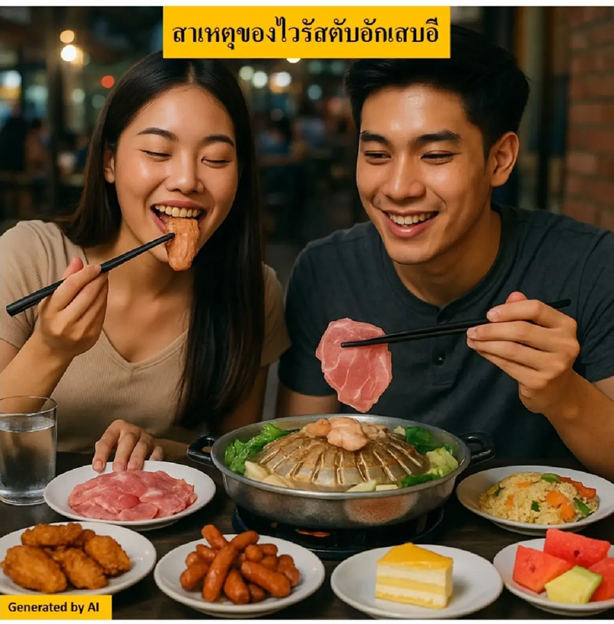เตือน ชาวหมูกระทะ ตะเกียบอันเดียวทั้งย่างทั้งกิน เสี่ยงไวรัสตับอักเสบ E