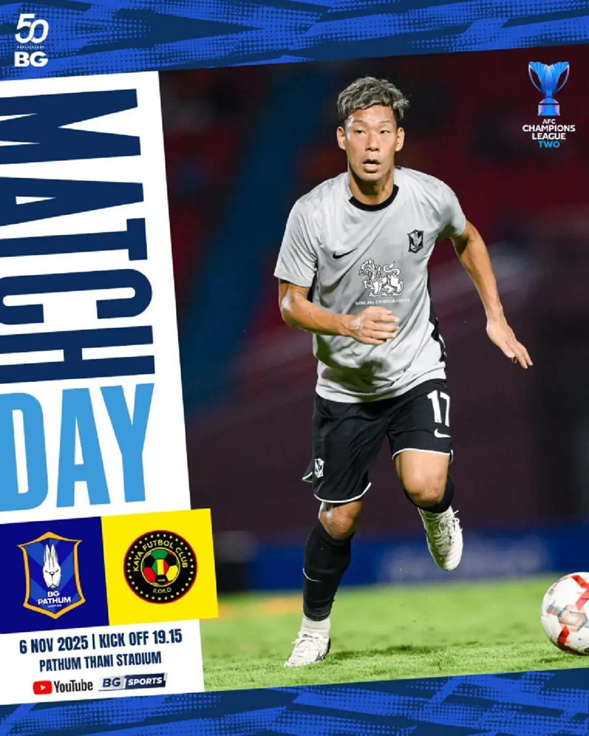 "ดูบอลสด" บีจีพียู vs คายา บีจีปทุมวันนี้ บอลสด "บีจี ปทุม พบ คายา"