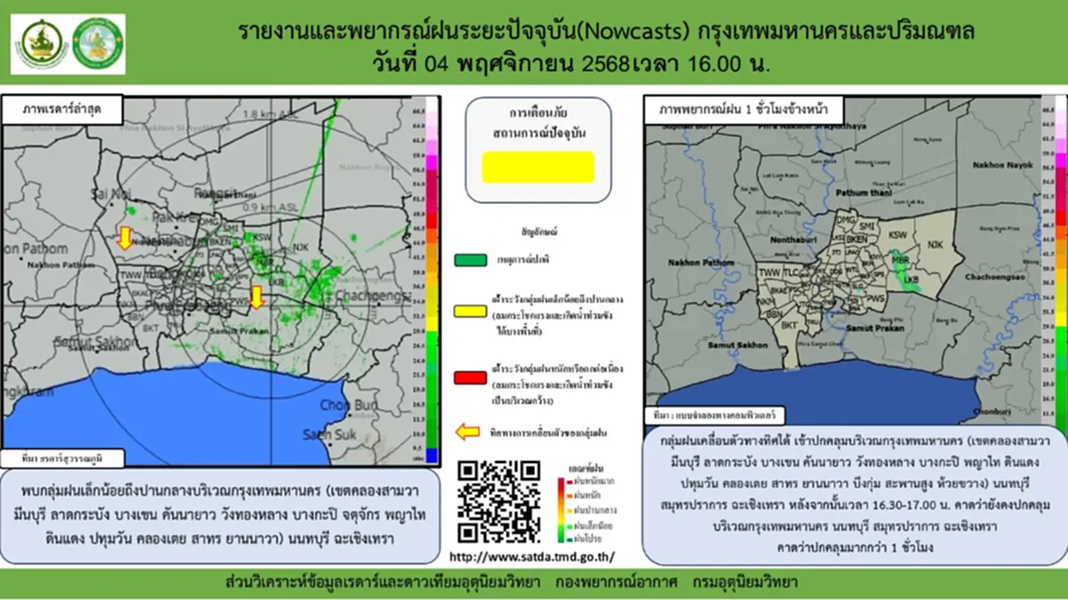 เส้นทางไต้ฝุ่น\"คัลแมกี\"เตือน 7–9 พ.ย. ฝนหนักถึงหนักมากบางพื้นที่