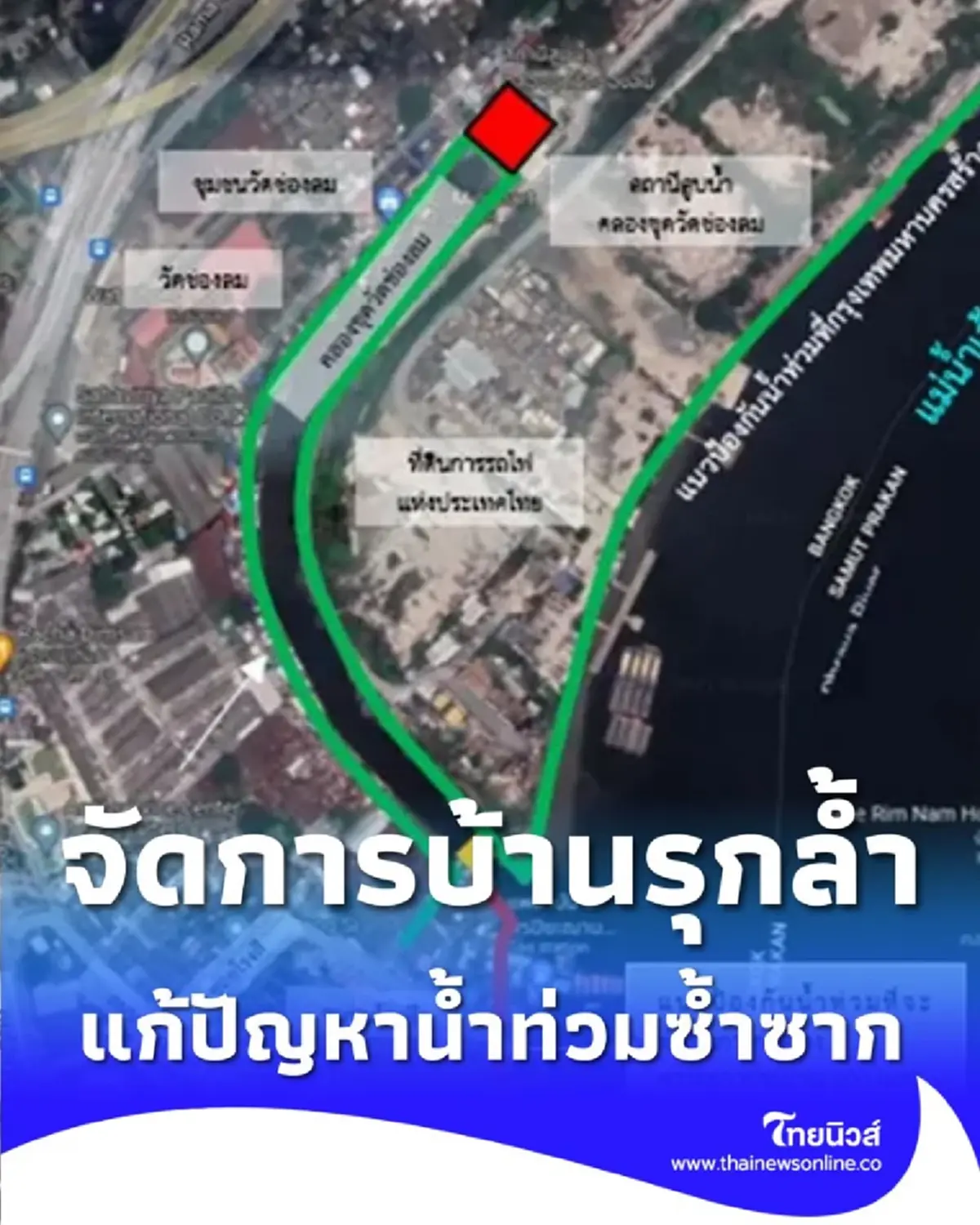 กทม. ลุยสร้างกำแพงกั้นน้ำชุมชนโรงสี จัดการบ้านรุกล้ำเจ้าพระยา แก้ปัญหาน้ำท่วมซ้ำซาก