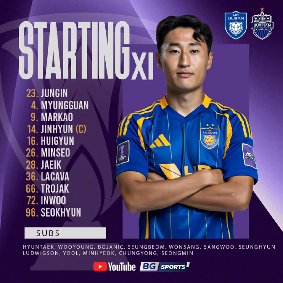 "ดูบอลสด" อุลซาน พบ บุรีรัมย์ BG SPORTS ช่องดูบอลสด บุรีรัมย์ วันนี้