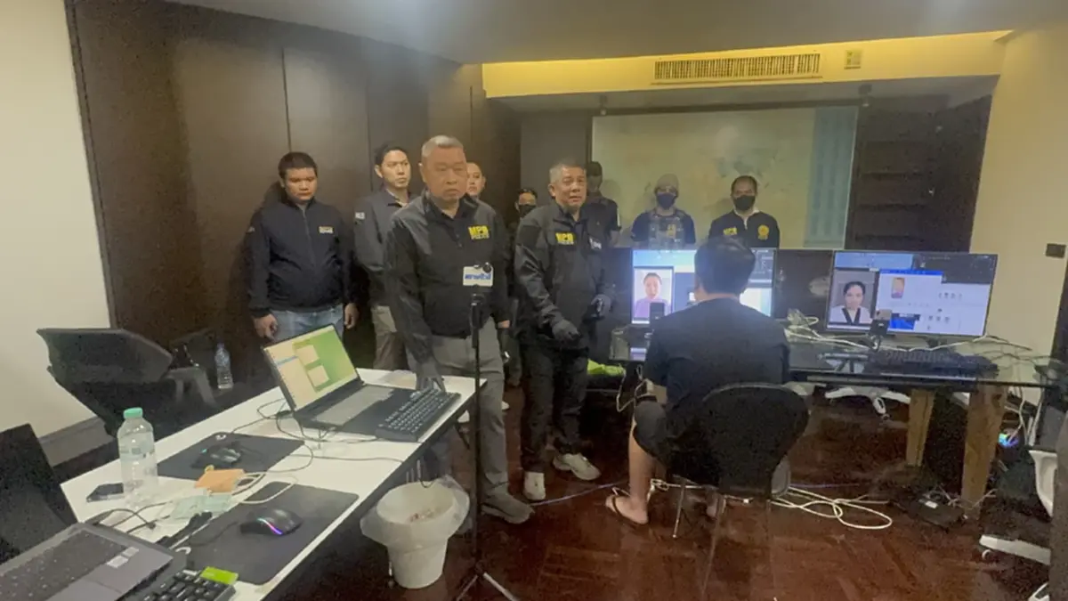 จับแก๊งสแกมเมอร์\"จีน\"หนีจากเขมร ซุกกลางกรุงฯ ใช้ AI หลอกเหยื่อ