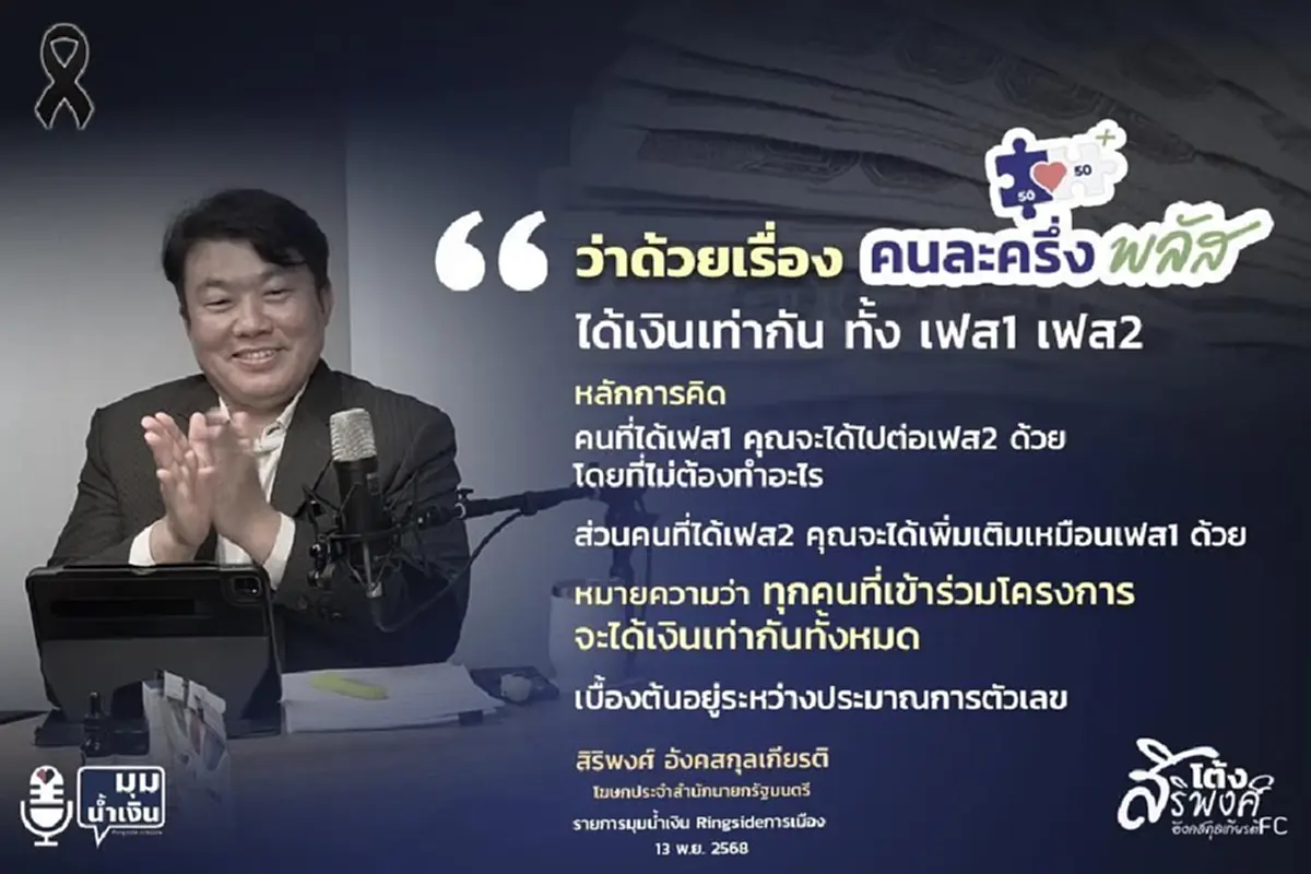 คนละครึ่งพลัส กลุ่มไหนใช้ต่อเฟส 2 ได้ทันที ไม่ต้องลงทะเบียน