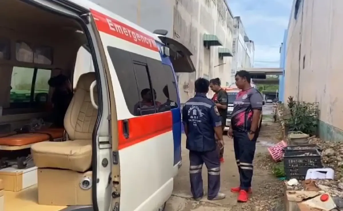 สลด คาดสาเหตุถังน้ำยาแอร์บึ้ม หนุ่มโรงงานเสียชีวิตคาที่