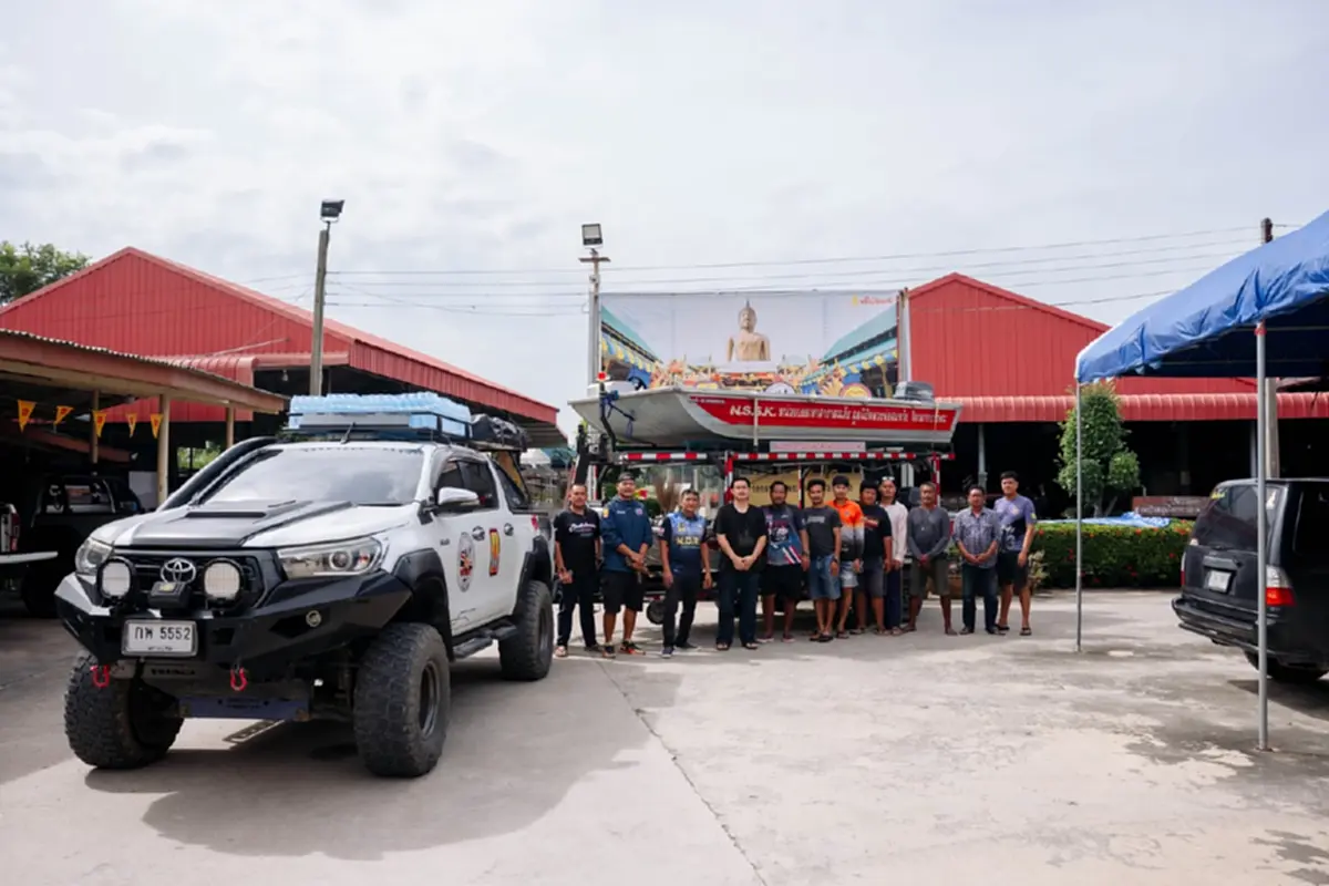 วัดกลางบางพระส่งทีมตอบโต้ภัยพิบัติ นครปฐมช่วยน้ำท่วมหาดใหญ่