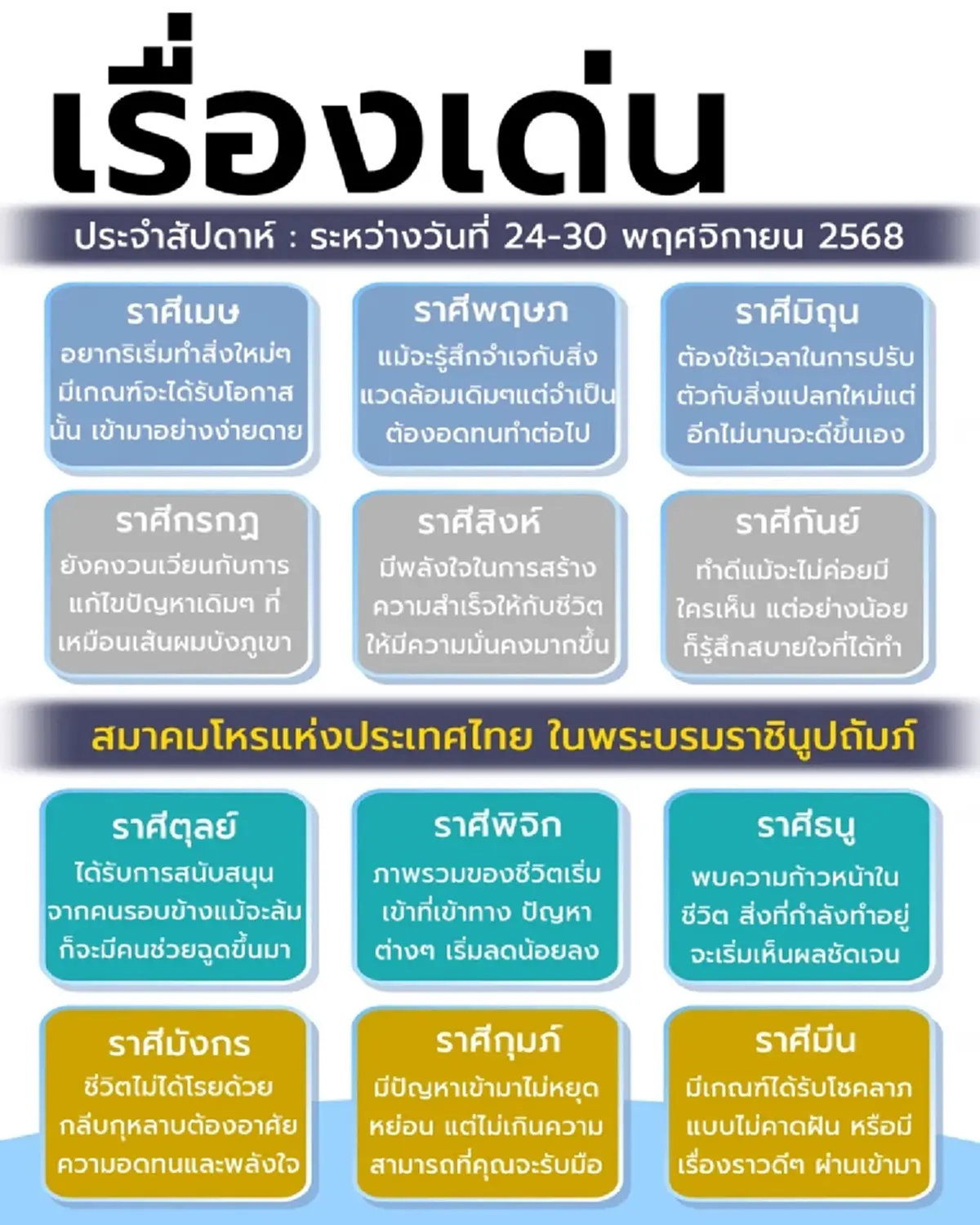 พบ 1 ราศี ดวงเด่นสัปดาห์ มีเกณฑ์ได้รับโชคลาภแบบไม่คาดฝัน