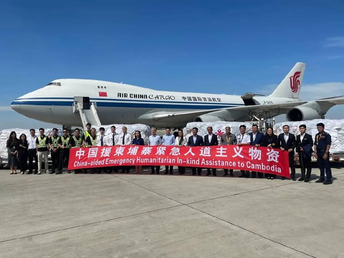 จีนชี้แจงแล้ว เครื่องบินขนส่งสินค้าขนาดใหญ่มาทำอะไรที่พนมเปญ