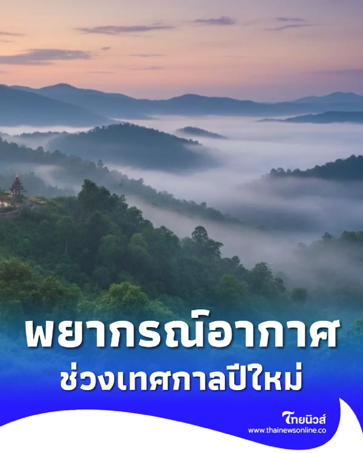 เช็กสภาพอากาศ กรมอุตุฯ พยากรณ์อากาศเทศกาลปีใหม่ 29 ธ.ค. 68 - 4 ม.ค. 69