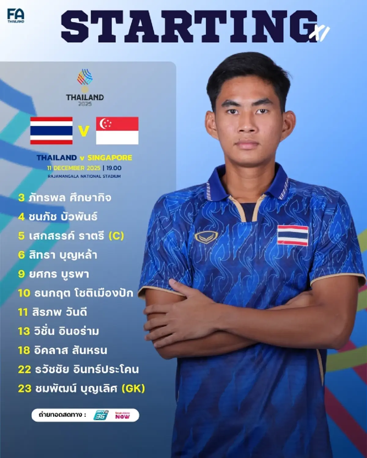 "ดูบอลสด" ไทย vs สิงคโปร์ บอลสด ฟรี บอลไทยซีเกมส์สด "ไทย พบ สิงคโปร์"