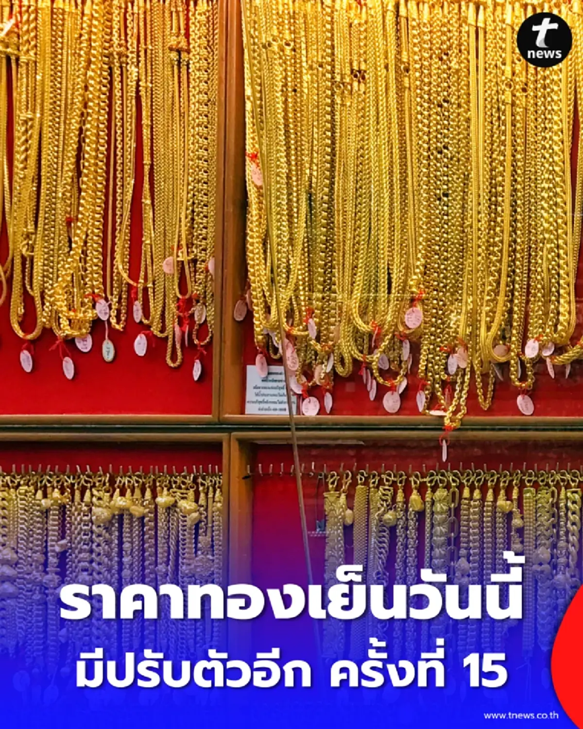 สรุปราคาทองเย็นนี้ 9 12 68 ราคาทองวันนี้ปรับกี่ครั้ง อยู่ที่บาทละเท่าไหร่