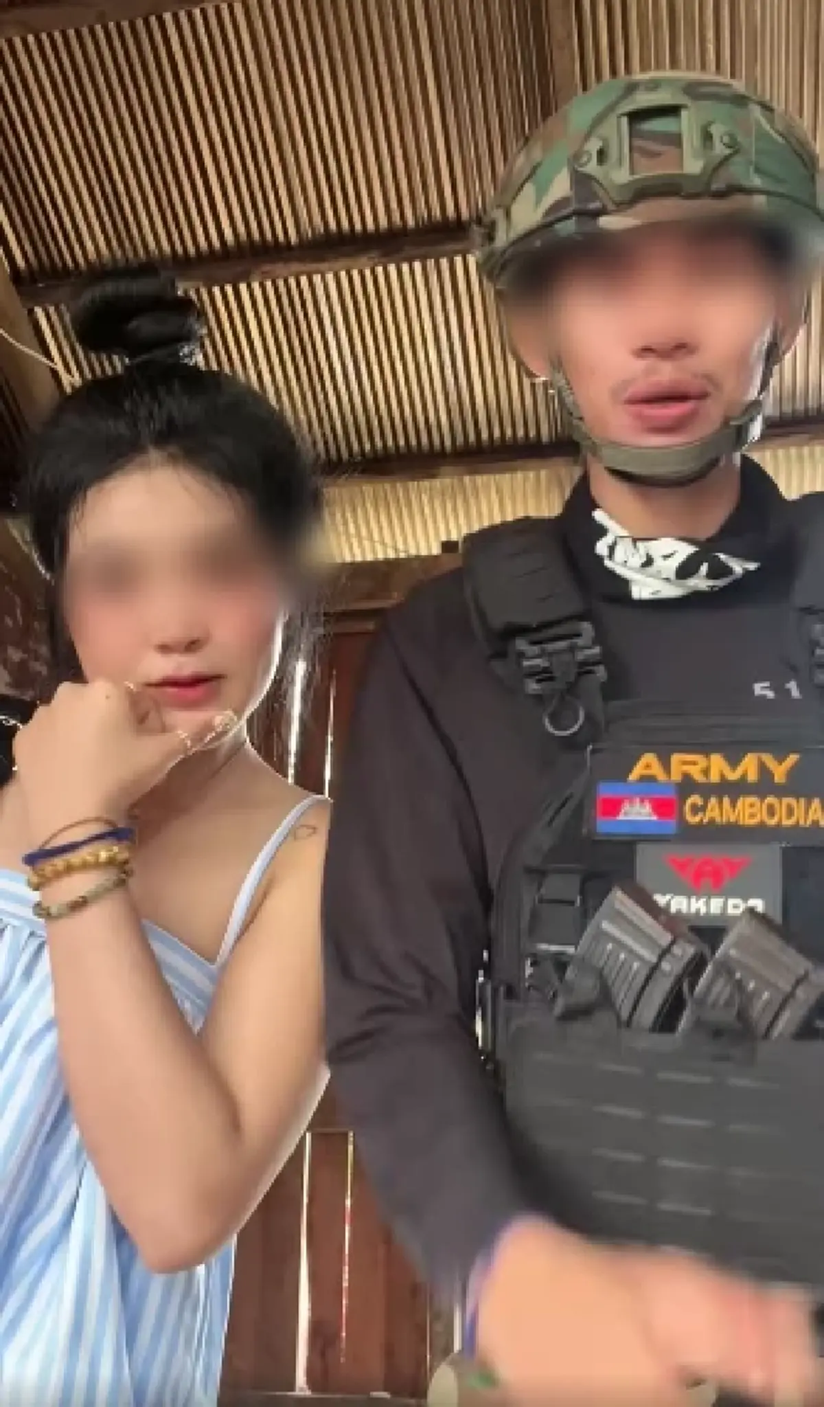 อย่างนี้ก็ได้ ทหารกัมพูชา พกเมียมาอยู่แนวหน้า พร้อมประกาศข่าวดี