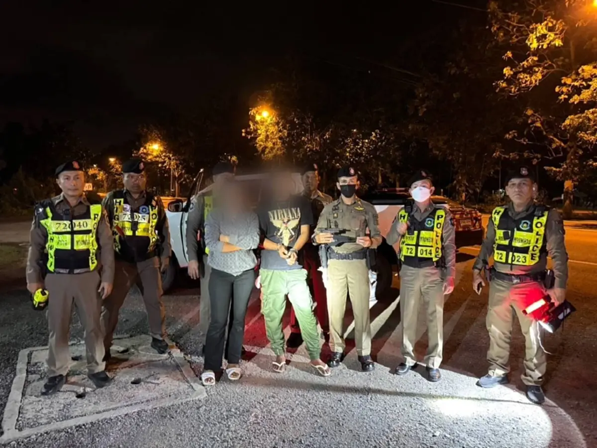 ตำรวจสอบสวนกลาง ตั้งด่านคุมเข้ม รวบคู่รักพกอาวุธ เที่ยวกลางคืน