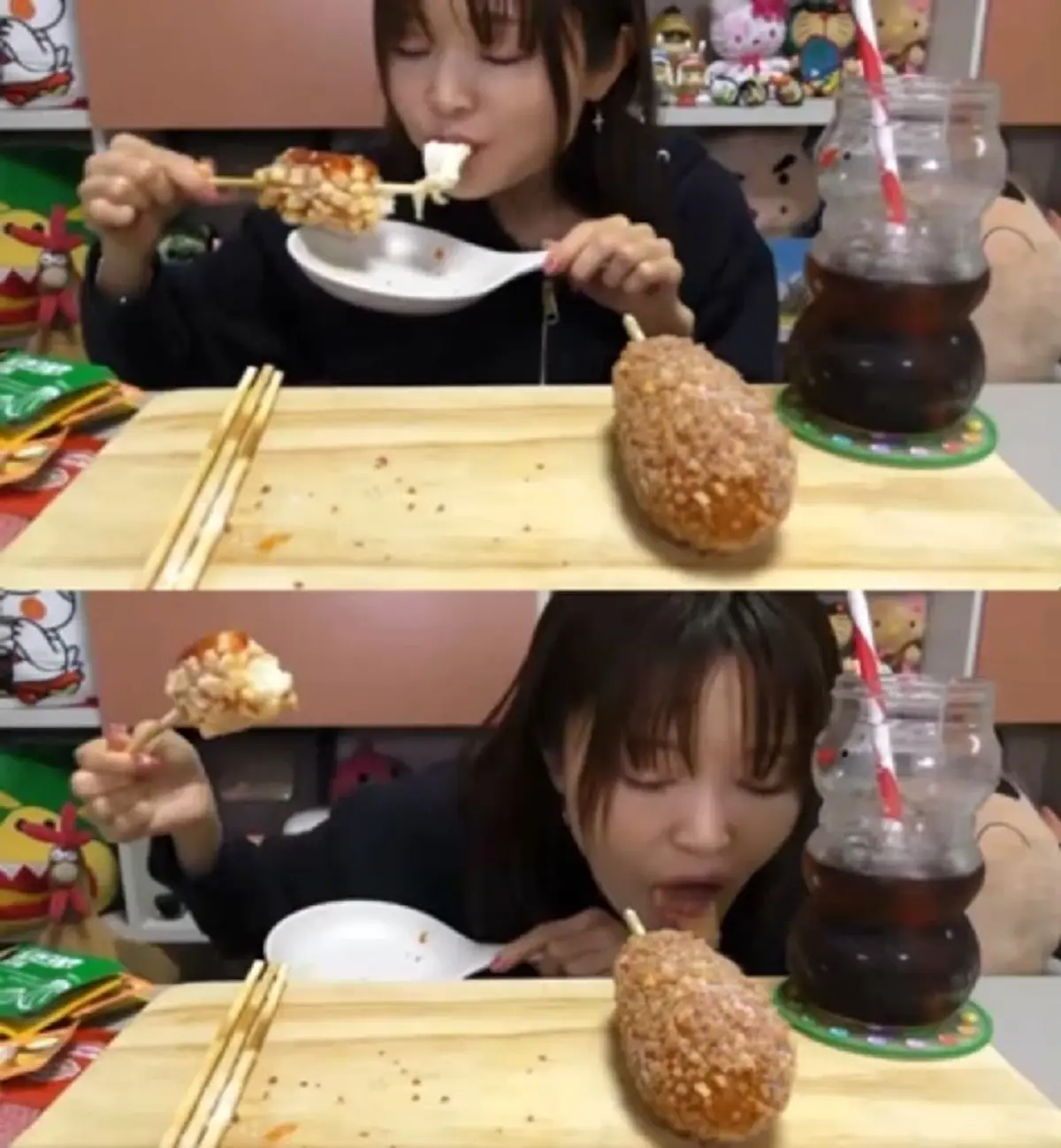 โป๊ะแตก ยูทูบเบอร์สาวโชว์กินชื่อดัง ถูกจับได้เคี้ยวแล้วคาย