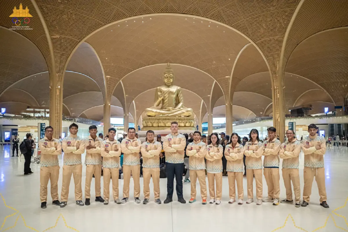 กัมพูชามาแล้ว นักกีฬาทัพแรก เดินทางมาไทย ลุยซีเกมส์ 2025