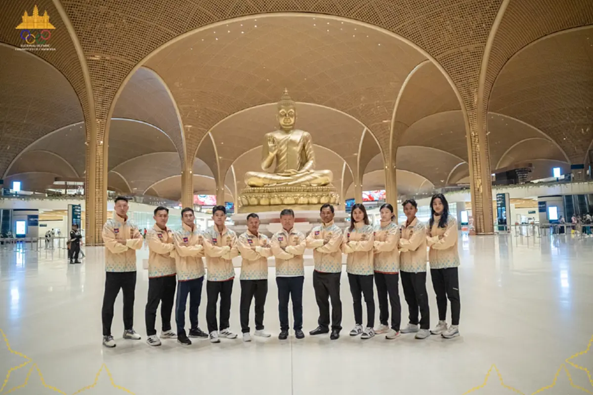 กัมพูชามาแล้ว นักกีฬาทัพแรก เดินทางมาไทย ลุยซีเกมส์ 2025