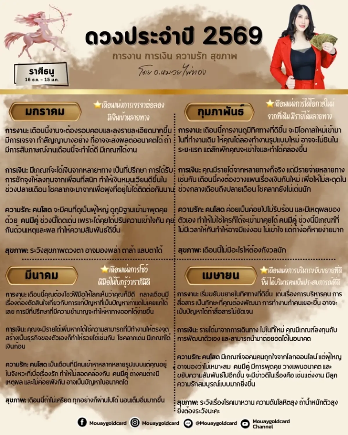 ราศีธนู  ดวงปี 2569