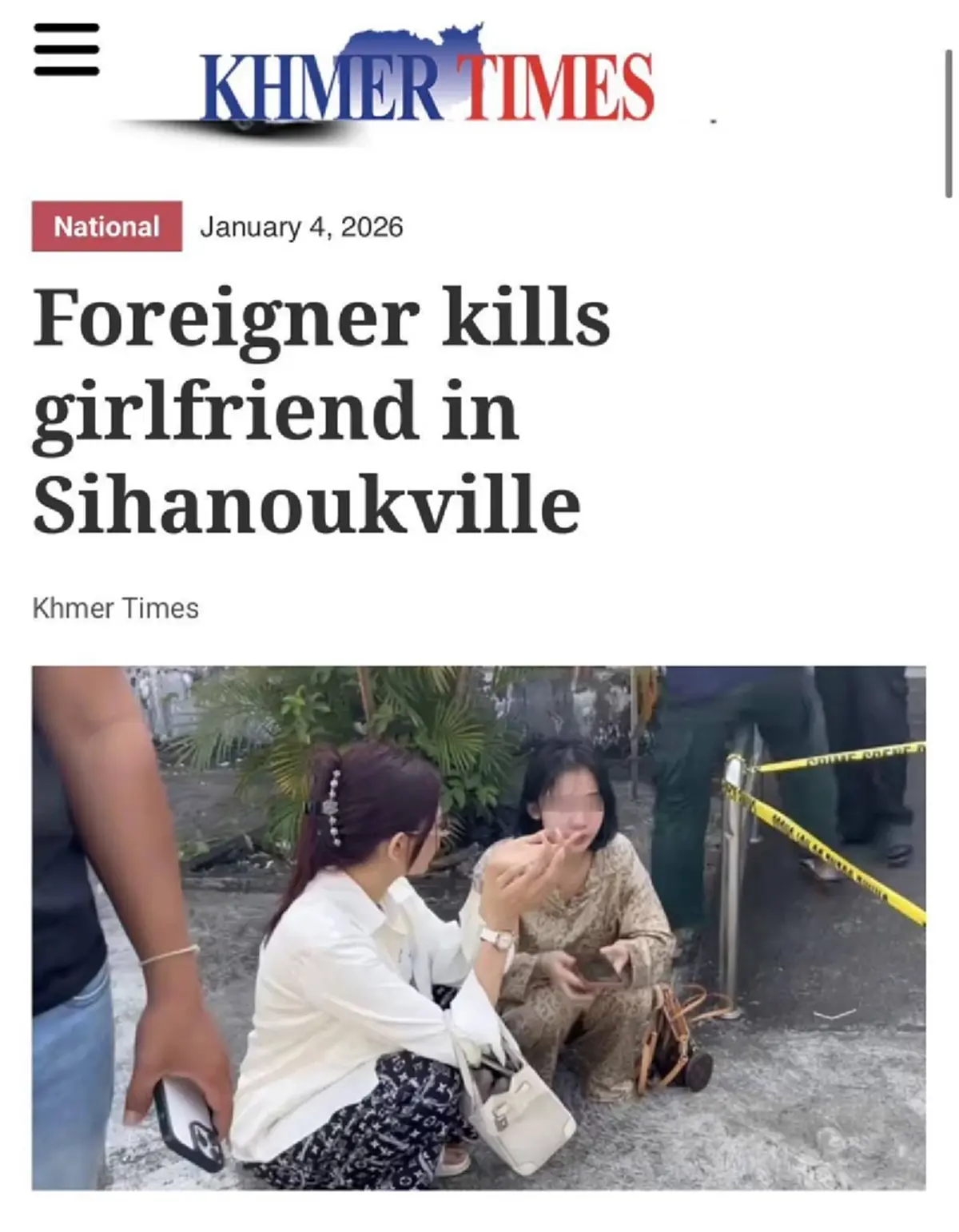 หดหู่ "สาวเวียดนาม" หายตัวปริศนาในกัมพูชา สุดท้ายพบเสียชีวิต