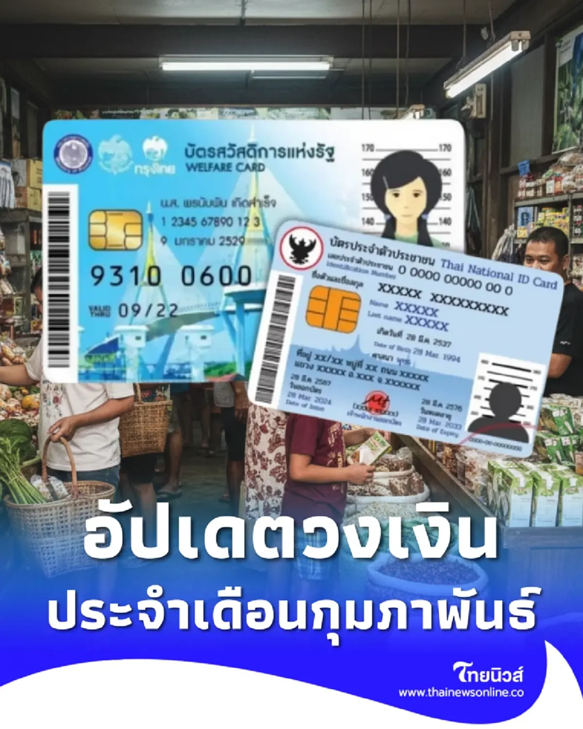 อัปเดต บัตรสวัสดิการแห่งรัฐ วงเงินช่วยเหลือเดือนกุมภาพันธ์ 2569