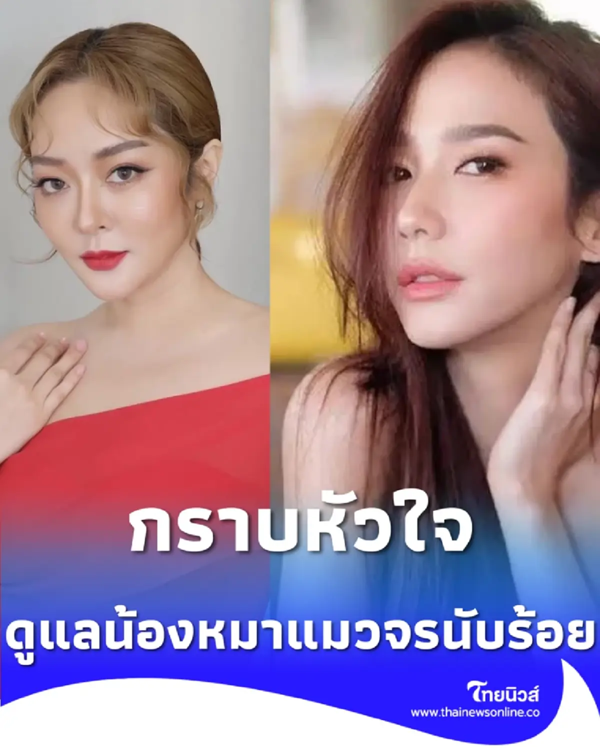 2 ดาราสาวสวย รวยเมตตาต่อสัตว์สี่ขา ควักเงินส่วนตัว 100%