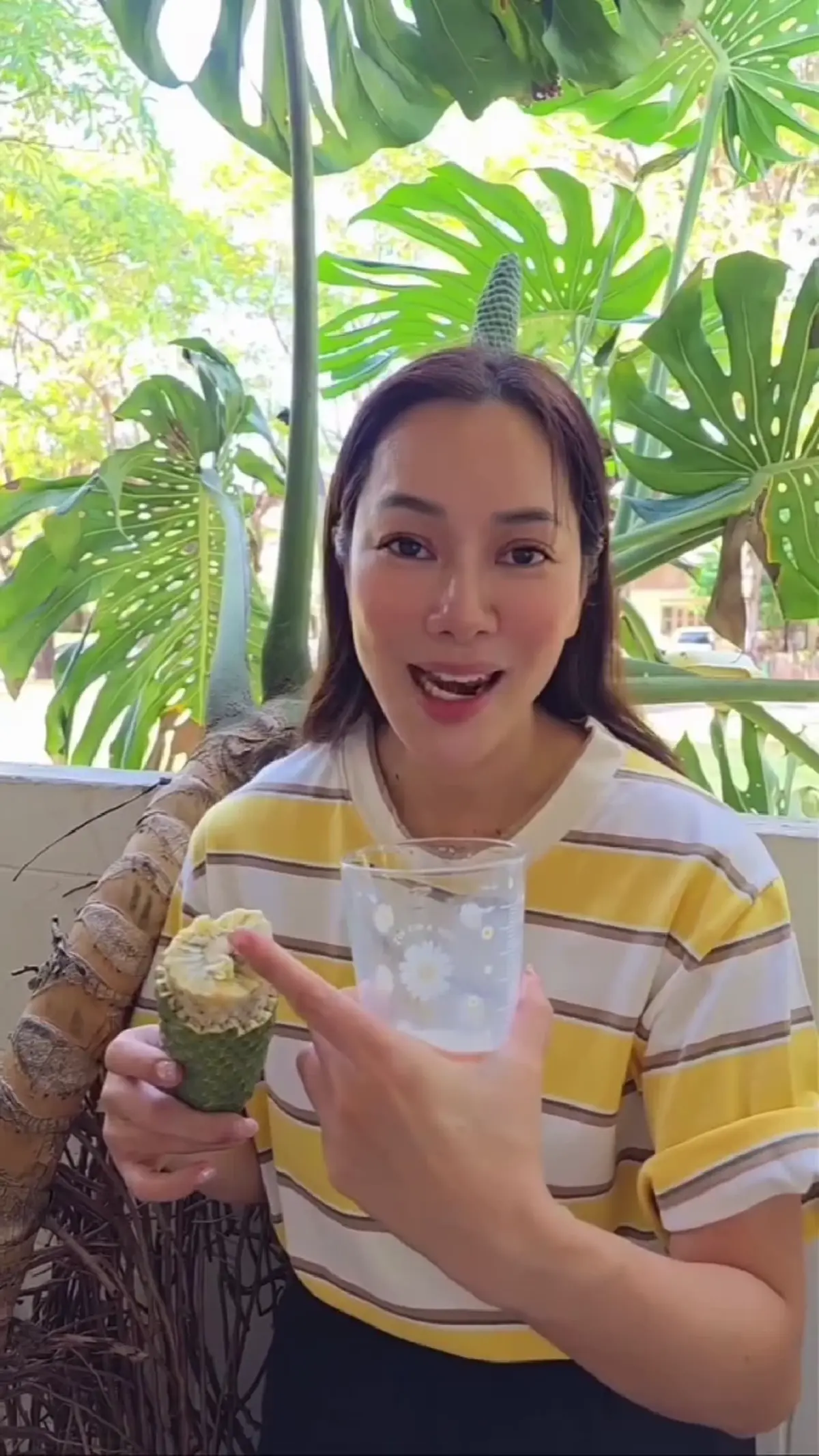 เปิดโลกนักกิน! “จอย รินลณี” รีวิวชิมผลมอนสเตอร่า ไม้ประดับสุดฮิต