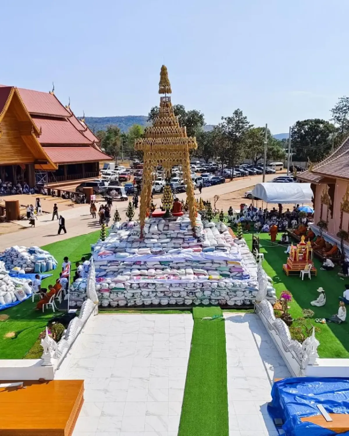 เลขขันน้ำมนต์ หลวงปู่ศิลา งานบุญใหญ่ ประเพณีบุญประทายข้าวเปลือก