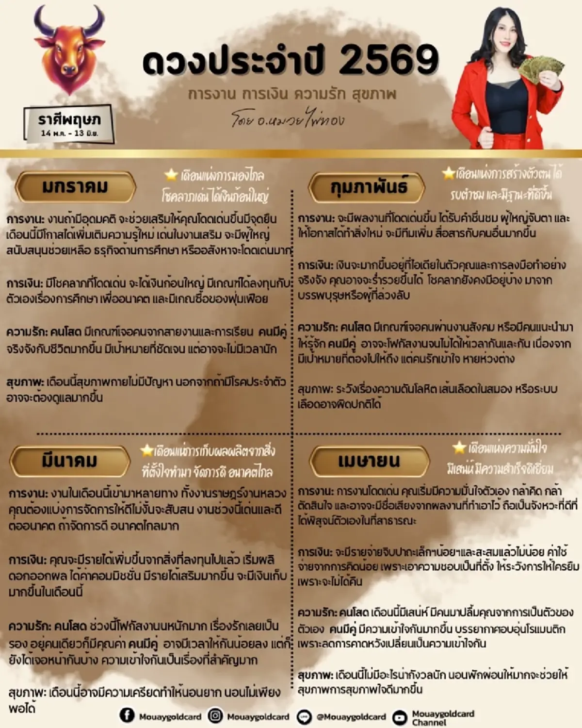 ราศีพฤษภ ดวงปี 2569