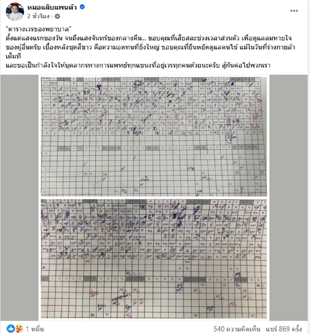 เปิดความจริง ตารางเวรพยาบาลสุดโหด งานนี้คอมเมนต์สนั่น