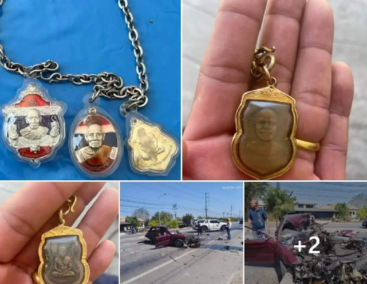 ทะเบียนรถ หนุ่มรอดปาฏิหาริย์ ขับรถชนสิบล้อ 2 คัน ขนลุกพระที่ห้อย