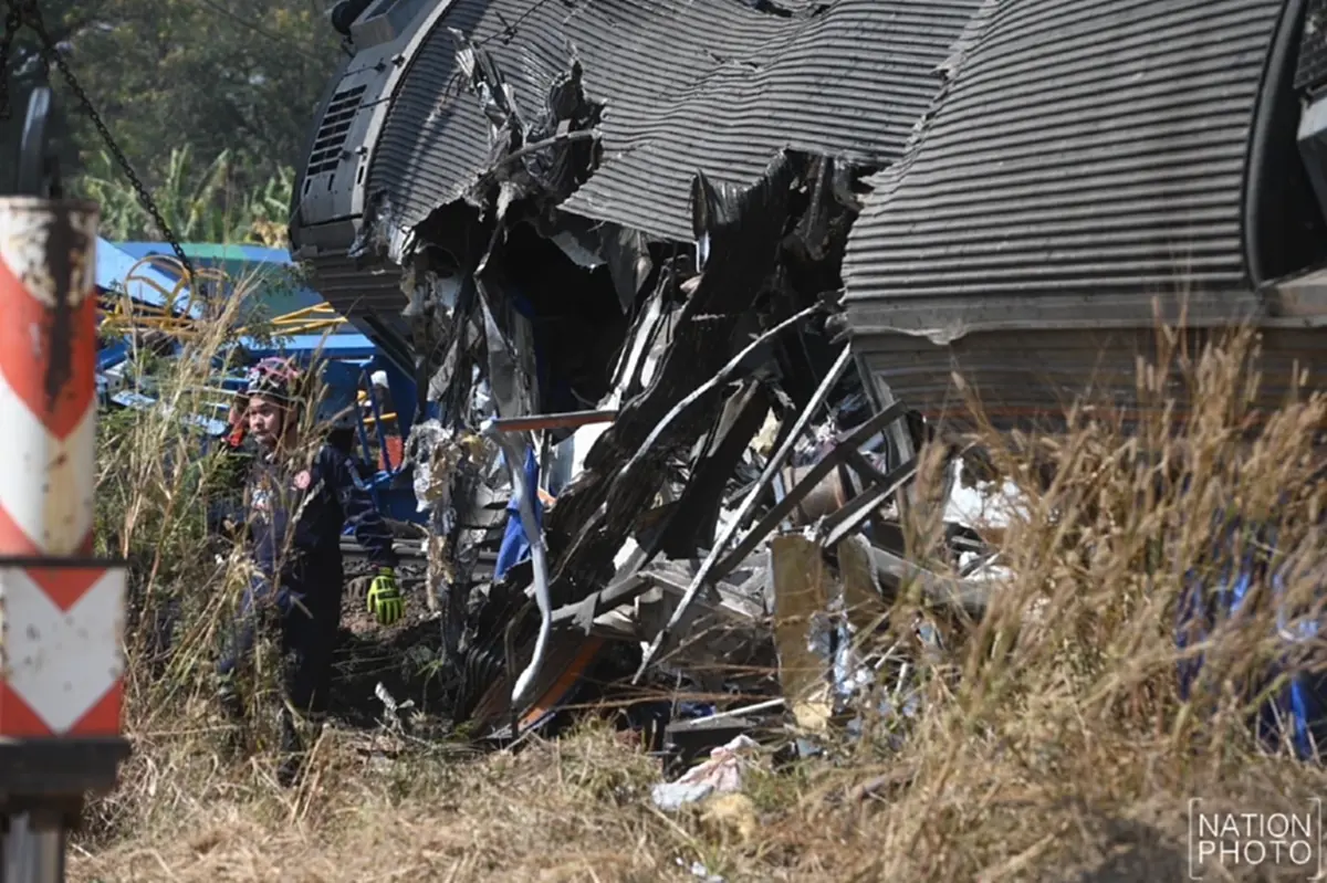 รู้แล้วความเร็วรถไฟ ก่อนโดนเครนหล่นทับ เร็วขนาดนี้ยังหลบไม่พ้น