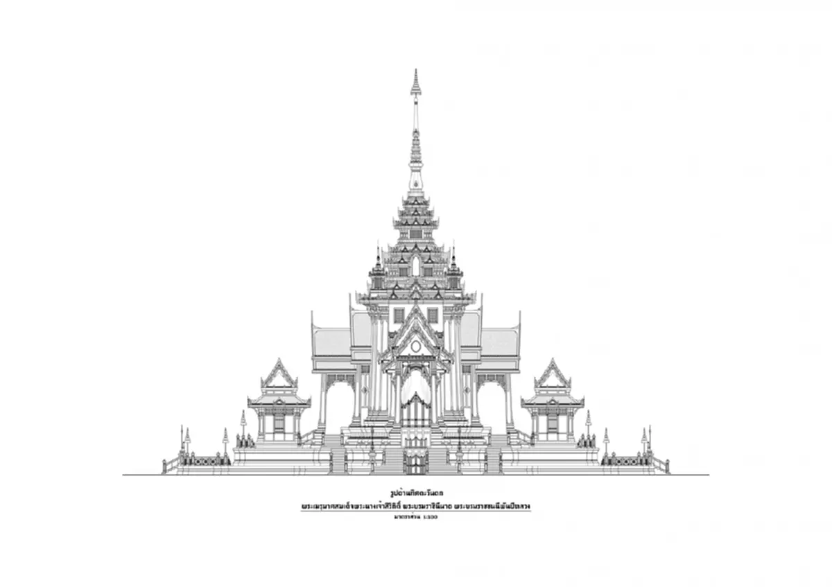 เปิดภาพแบบพระเมรุมาศ สมเด็จพระพันปีหลวง ยึดตามโบราณราชประเพณี