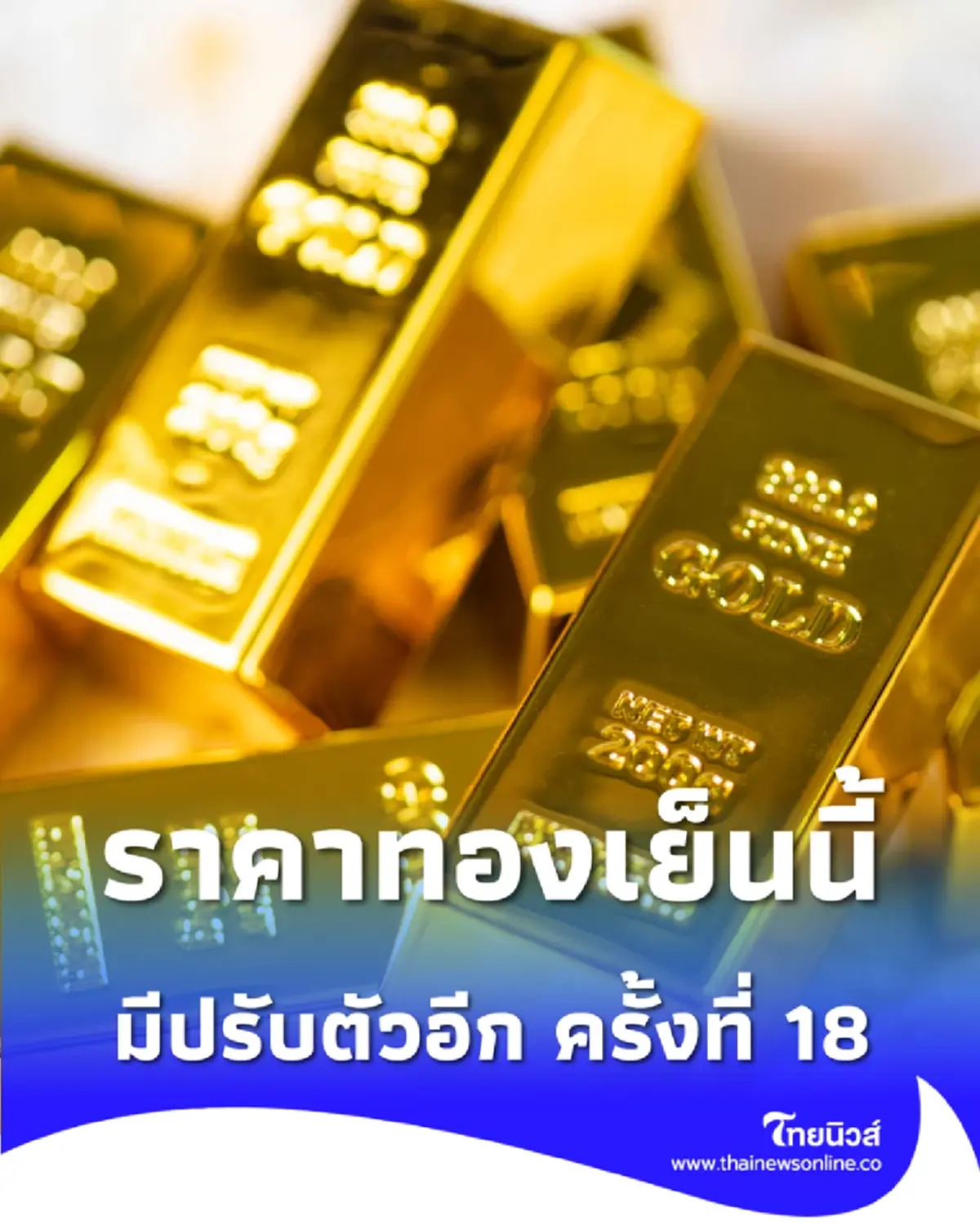 อัปเดตราคาทองเย็นนี้ 20 ม.ค. 69 ราคาทองมีปรับตัวอีก ครั้งที่ 18