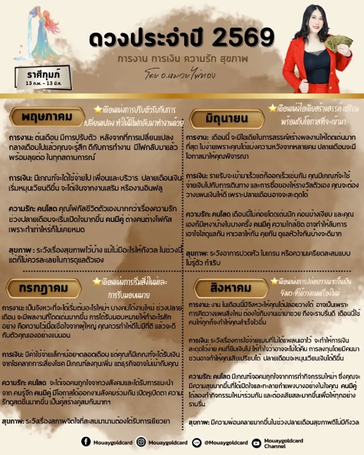 ราศีกุมภ์ ดวงปี 2569