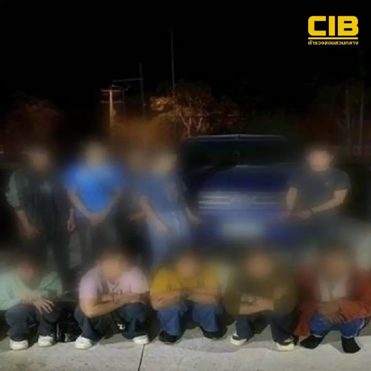 (CIB) สกัดจับแก๊งขนแรงงานเถื่อนคาอยุธยา ขนต่างด้าว 12 คน