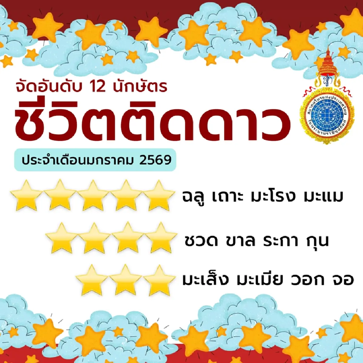 เคาะ 4 นักษัตร ชีวิตดวงดีระดับ 5 ดาว ประจำเดือนมกราคม 2569