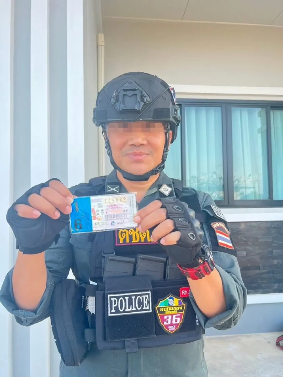 เฮสนั่น ตชด. ดวงเฮงกลับจากแนวรบ ถูกรางวัลที่ 1 รับเต็ม ๆ 6 ล้าน