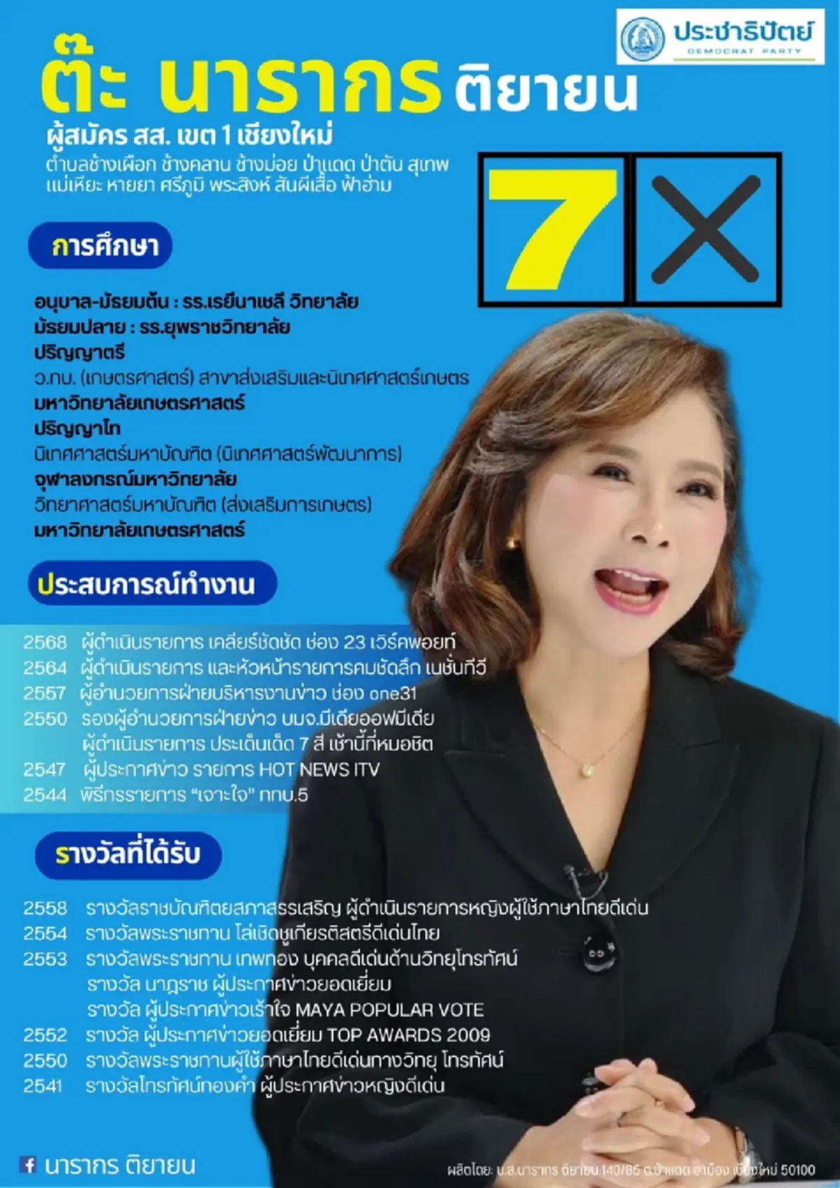 ส่งกำลังใจ "ต๊ะ นารากร" โพสต์หลังรู้ผลเลือกตั้ง ยอมรับว่าจิตตก