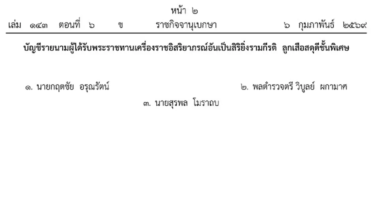 พระราชทานเครื่องราชฯ - เหรียญลูกเสือสดุดี ปี 2566 จำนวน 549 ราย