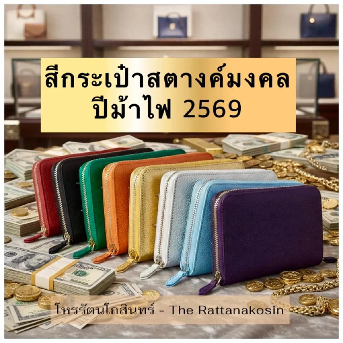 เปิด สีกระเป๋าสตางค์ต้องห้าม ของแต่ละวันเกิด ประจำปี ม้าไฟ 2569 