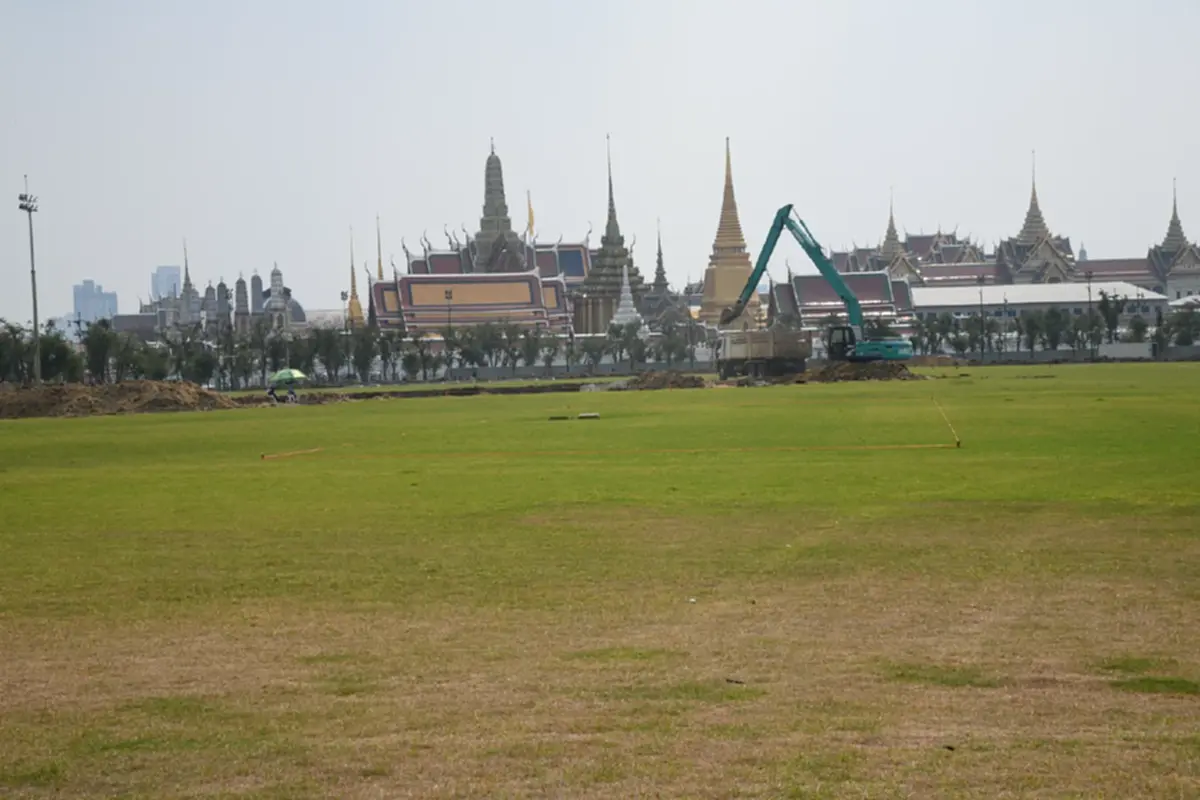 รมว.วัฒนธรรม ตรวจความพร้อมจัดสร้างพระเมรุมาศ พระพันปีหลวง ณ ท้องสนามหลวง