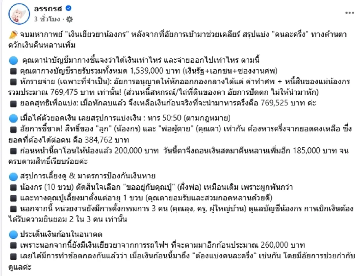 จบมหากาพย์เงินเยียวย 1.7 ล้าน  อัยการชี้ชัด สิทธิ์ที่หลานต้องได้