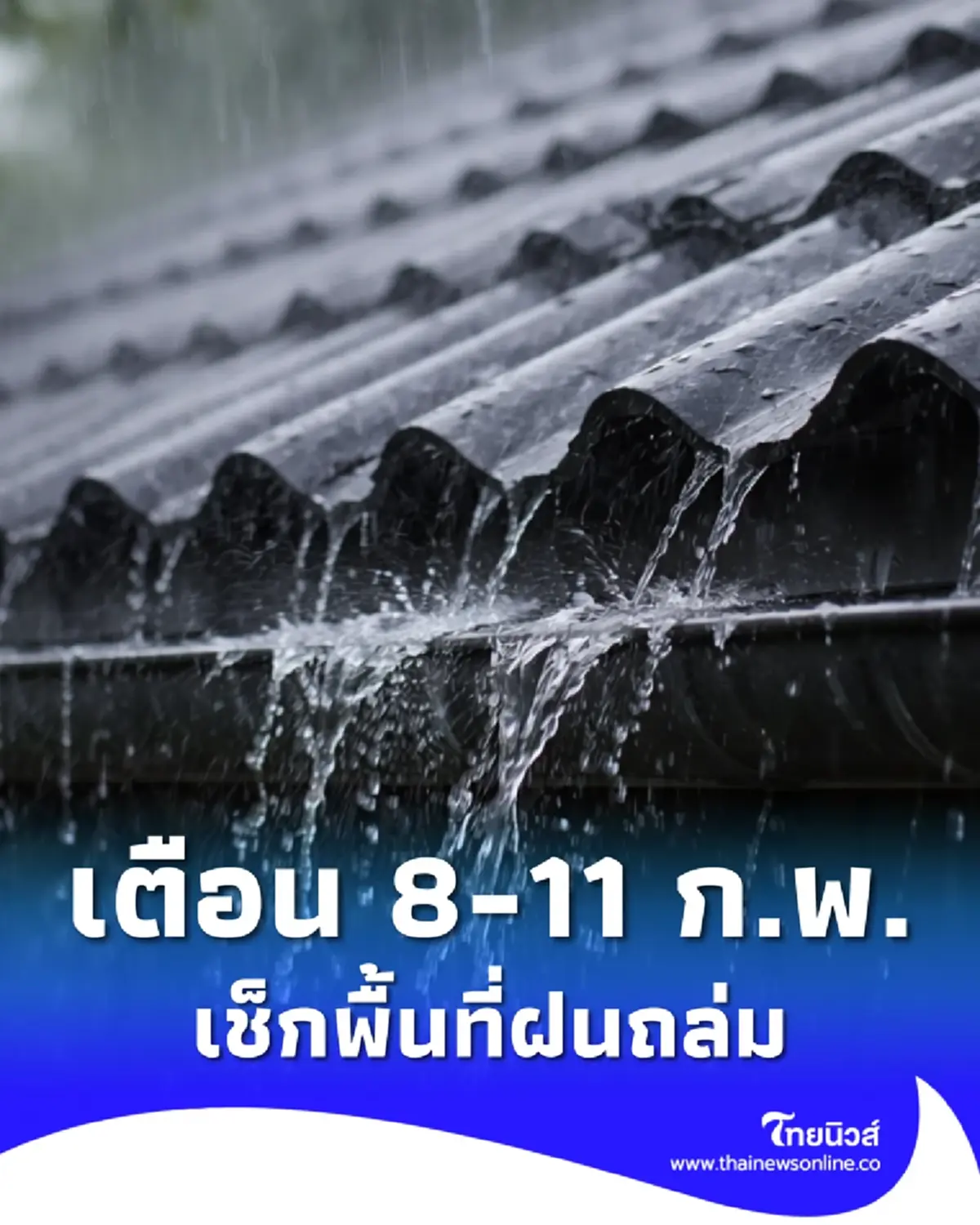เตือนด่วน 8-11 ก.พ. รับมือฝนฟ้าคะนอง ก่อนอุณหภูมิลดลง ลมแรง