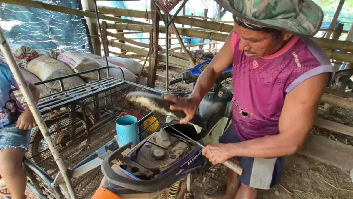 เจ็บกระดองใจ! โจรบุกเถียงนาลักดูดน้ำมันซาเล้งเกลี้ยงถัง